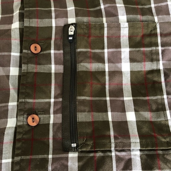 𝅺Helly Hansen Plaid Button Down Short Sleeve Shirt - Picture 7 of 12